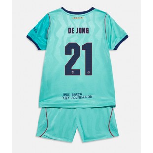 Barcelona Frenkie de Jong #21 Tredjedraktsett Barn 2026-27 Korte ermer (+ bukser)